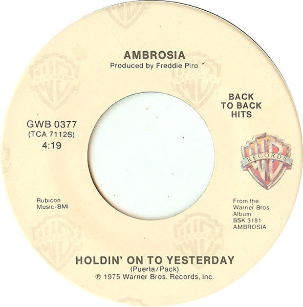 AMBROSIA - HOW MUCH I FEEL | 7" SINGLE VINILO USADO