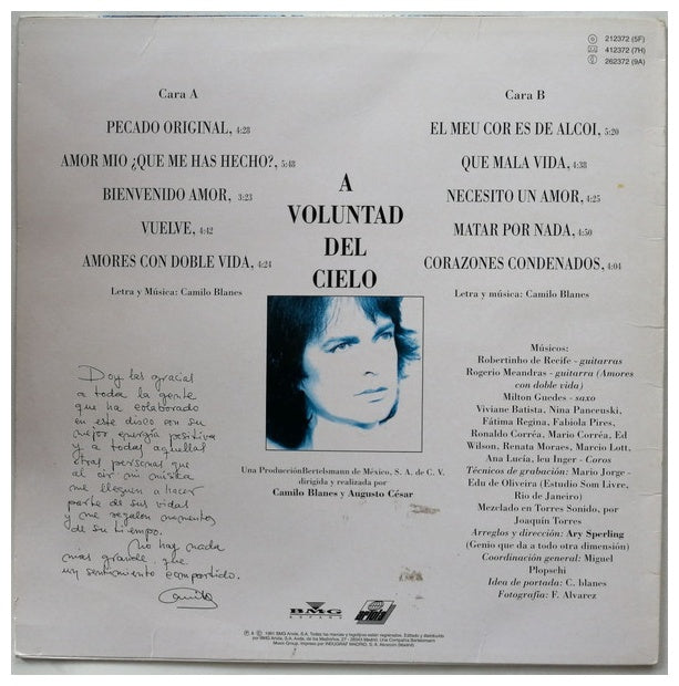 CAMILO SESTO - A VOLUNTAD DEL CIELO (CON POSTER) | VINILO USADO