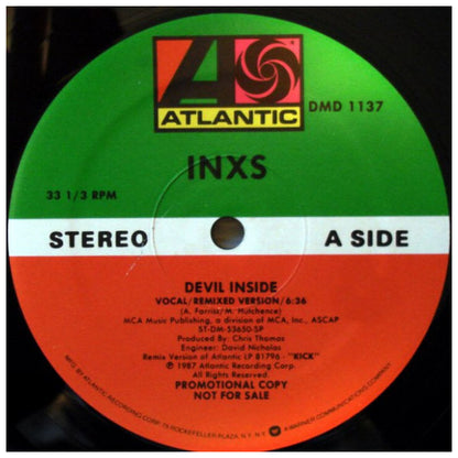 INXS  -  DEVIL INSIDE | 12" MAXI SINGLE USADO