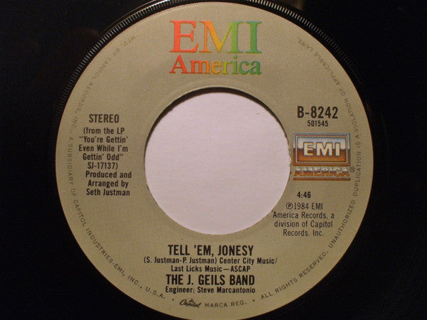 J. GEILS BAND - CANCEALED WEAPONS | 7" SINGLE VINILO USADO