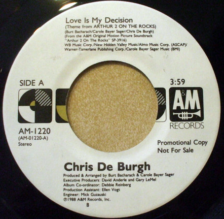 CHRIS DE BURGH - LOVE IS MY DECISION | 7" SINGLE VINILO USADO