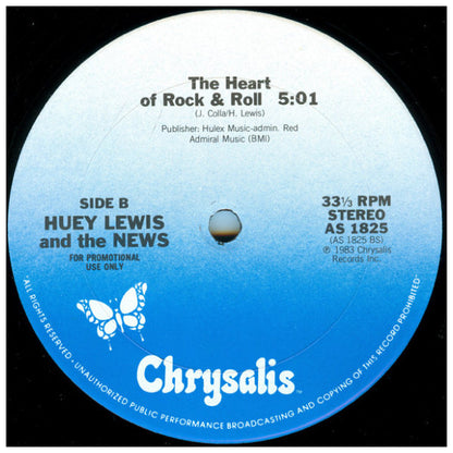 HUEY LEWIS AND THE NEWS  - THE HEART OF ROCK & ROLL | 12" MAXI SINGLE USADO