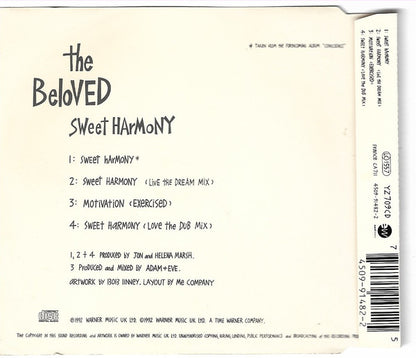 BELOVED - SWEET HARMONY | CD SINGLE USADO