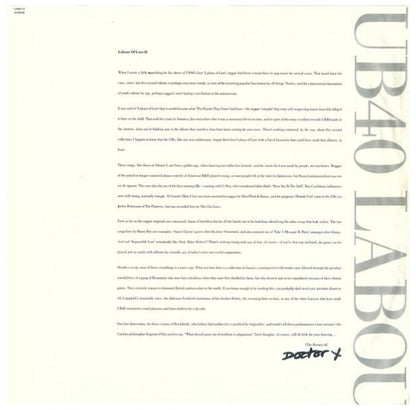 UB40 - LABOUR OF LOVE II | VINILO USADO