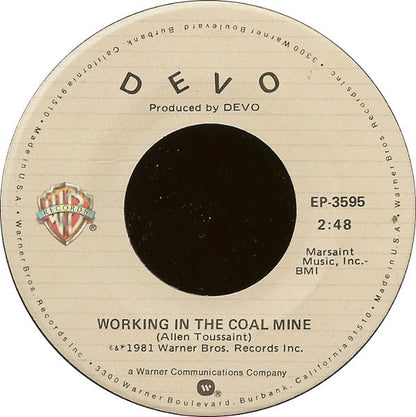 DEVO - WORKING IN A COAL MINE | 7" SINGLE VINILO USADO