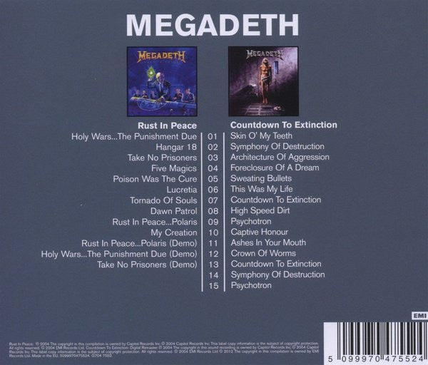 MEGADETH - CLASSIC ALBUMS (2CD)(RUST IN PEACE/COUNTDOWN TO EXTINCTION) | CD