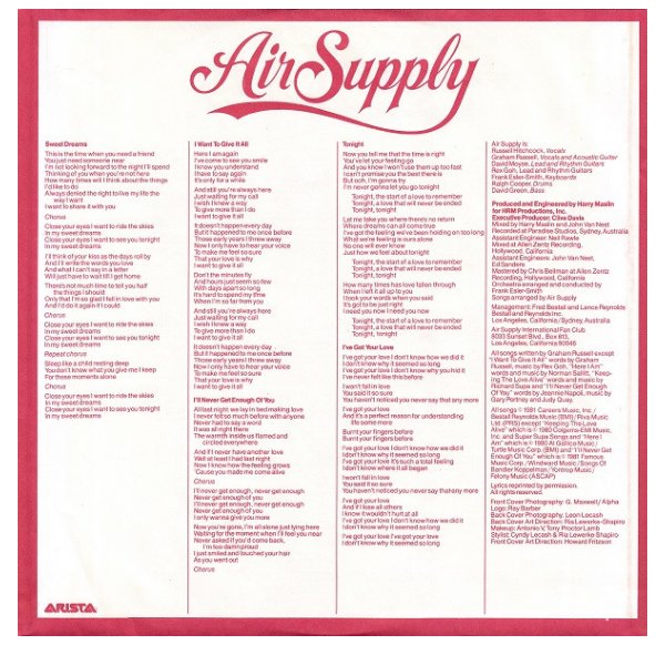 AIR SUPPLY - THE ONE THAT YOU LOVE | VINILO USADO