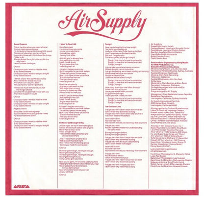 AIR SUPPLY - THE ONE THAT YOU LOVE | VINILO USADO