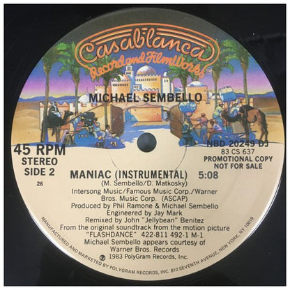 MICHAEL SEMBELLO  -  MANIAC | 12" MAXI SINGLE USADO
