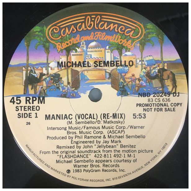 MICHAEL SEMBELLO  -  MANIAC | 12" MAXI SINGLE USADO