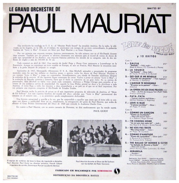 PAUL MAURIAT  - LOVE IS BLUE | VINILO USADO