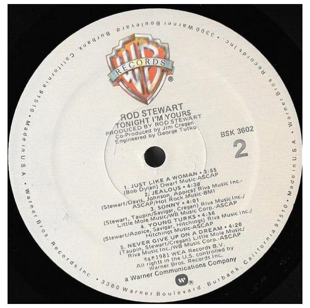 ROD STEWARD - TONIGHT I'M YOURS | VINILO USADO