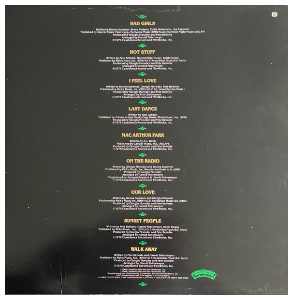 DONNA SUMMER - THE BEST OF 1977-1980 | VINILO USADO