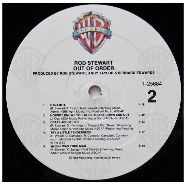 ROD STEWART - OUT OF ORDER | VINILO USADO