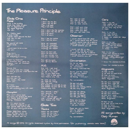 GARY NUMAN - THE PLEASURE PRINCIPLE  | VINILO