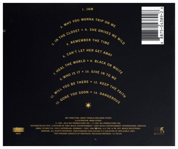 MICHAEL JACKSON - DANGEROUS | CD