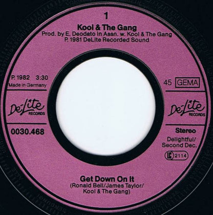 KOOL & THE GANG - GET DOWN ON IT/SUMMER MADNESS | 7'' SINGLE VINILO USADO