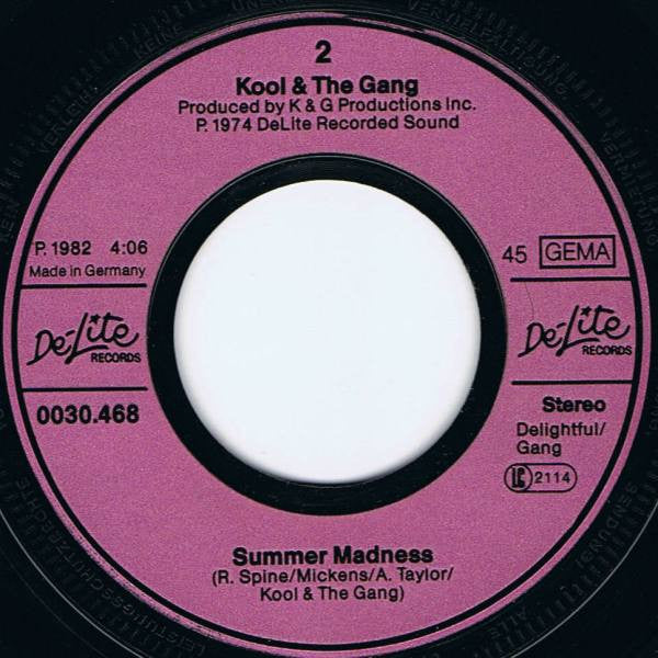 KOOL & THE GANG - GET DOWN ON IT/SUMMER MADNESS | 7'' SINGLE VINILO USADO