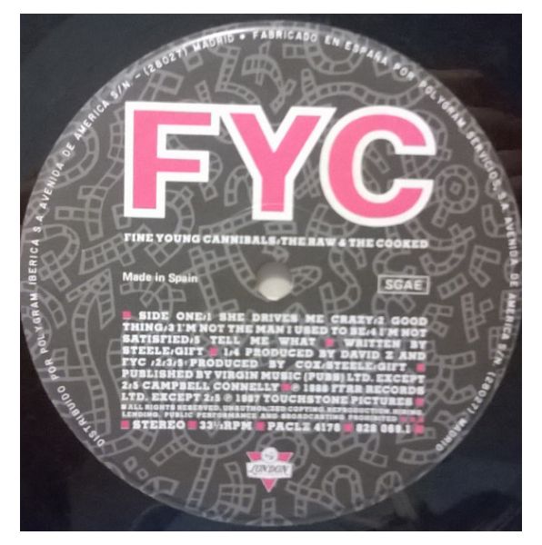 FINE YOUNG CANNIBALS - THE RAW & THE COOKED  | VINILO USADO