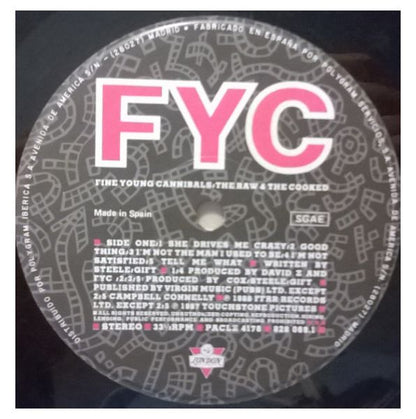 FINE YOUNG CANNIBALS - THE RAW & THE COOKED  | VINILO USADO