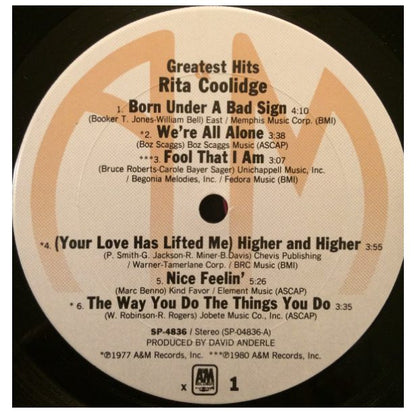 RITA COOLIDGE - GREATEST HITS | VINILO USADO
