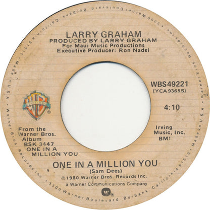 LARRY GRAHAM - ONE IN A MILLION YOU | 7" SINGLE VINILO USADO