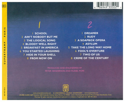 SUPERTRAMP - PARIS (2CD) | CD