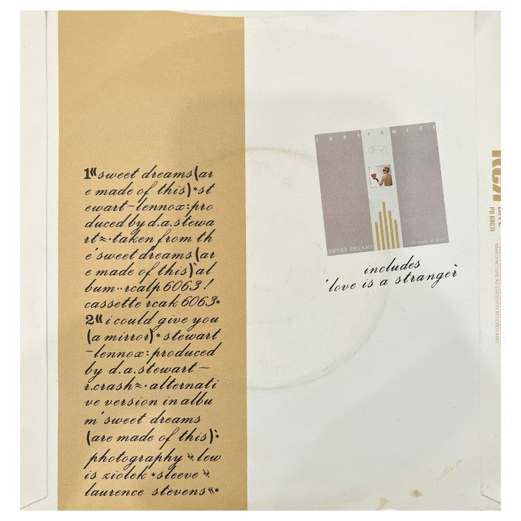 EURYTHMICS - SWEET DREAMS (ARE MADE OF THIS) | 7" SINGLE VINILO USADO