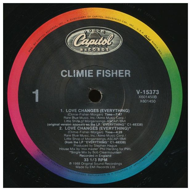 CLIMIE FISHER - LOVE CHANGES (EVERYTHING) | 12" MAXI SINGLE USADO