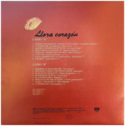 LLORA CORAZÓN  - 16 TEMAS DE AMOR ORIGINALES | VINILO USADO
