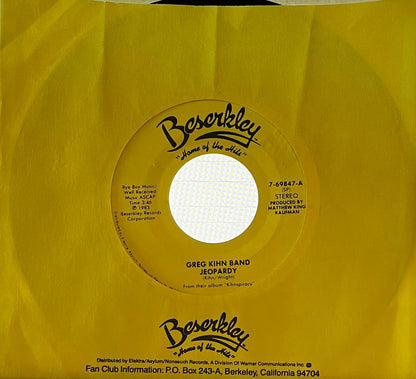 GREG KIHN BAND - JEOPARDY | 7'' SINGLE VINILO USADO