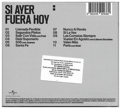 MORAT - SI AYER FUERA HOY (DIGIPACK) | CD