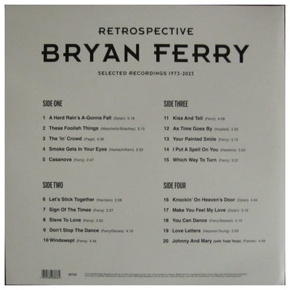 BRYAN FERRY - RETROSPECTIVE: SELECTED RECORDINGS 1973-2023 (2LP) | VINILO