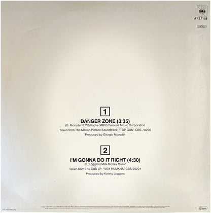 KENNY LOGGINS - DANGER ZONE | 12" MAXI SINGLE USADO