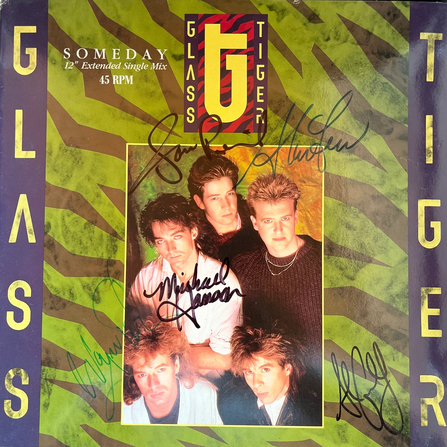 GLASS TIGER - SOMEDAY (AUTOGRAFIADO BANDA)| 12" MAXI SINGLE USADO