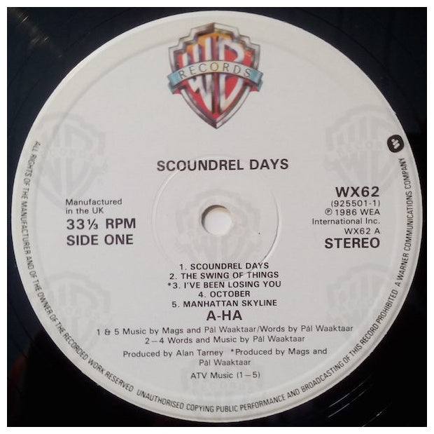 A-HA - SCOUNDREL DAYS | VINILO USADO