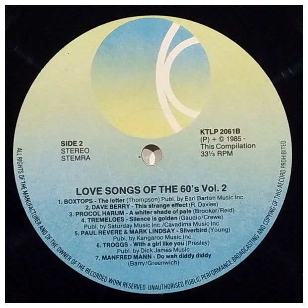 LOVE SONGS OF THE 60'S - VARIOUS ARTIST - VOL.2 (2LP) | VINILO USADO