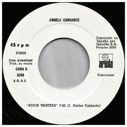 ANGELA CARRASCO - CARIÑO MIO  | 7" SINGLE USADO