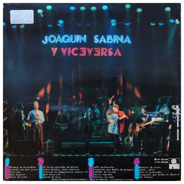 JOAQUIN SABINA - SABINA Y VICEVERSA EN DIRECTO (2LP) | VINILO