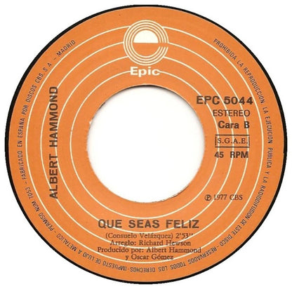 ALBERT HAMMOND - ERES TODA UNA MUJER | 7" SINGLE USADO