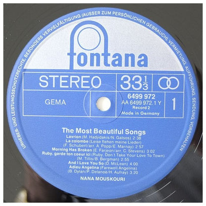 NANA MOUSKUORI - THE MOST BEAUTIFUL SONGS (2LP) | VINILO USADO