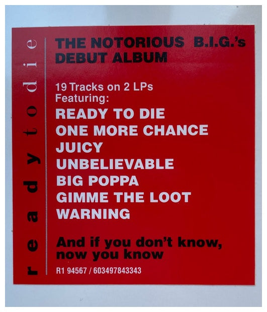 NOTORIOUS BIG - READY TO DIE (2LP) | VINILO