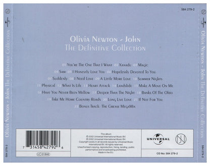 OLIVIA NEWTON-JOHN - DEFINITIVE COLLECTION | CD