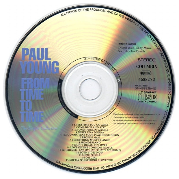 PAUL YOUNG - FROM TIME TO TIME: SINGLES COLLECTION | CD
