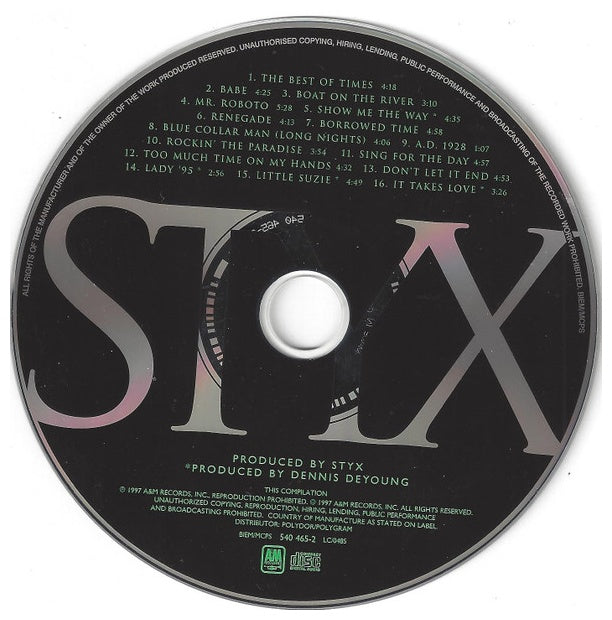 STYX - BEST OF TIMES: THE BEST OF | CD