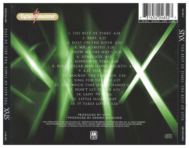 STYX - BEST OF TIMES: THE BEST OF | CD