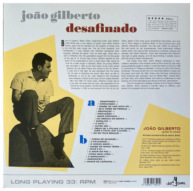 JOAO GILBERTO - DESAFINADO | VINILO