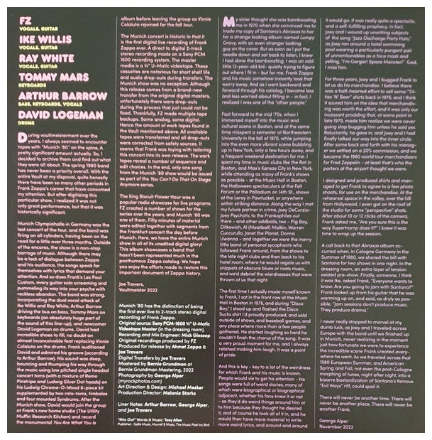 FRANK ZAPPA - MUNICH '80 (3LP) | VINILO