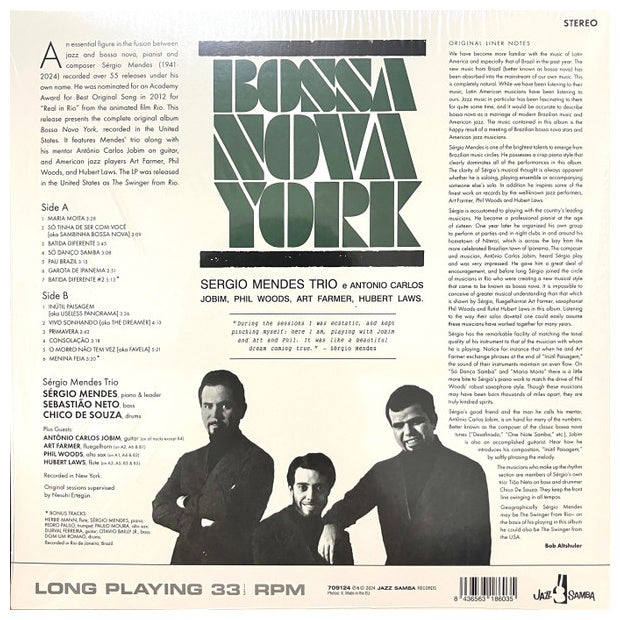 SERGIO MENDES - BOSSA NOVA YORK | VINILO