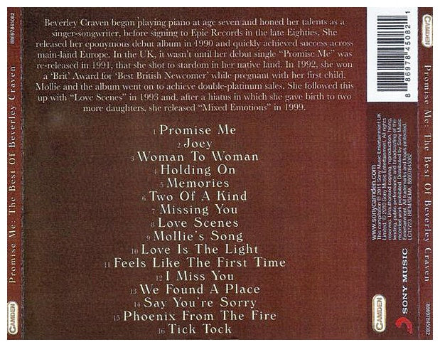 BEVERLEY CRAVEN - PROMISE ME: THE BEST OF | CD